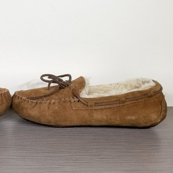 UGG Kids Dakota Shearling Slipper, Chestnut Suede, Youth Size 4 US / 34 - Picture 8 of 12